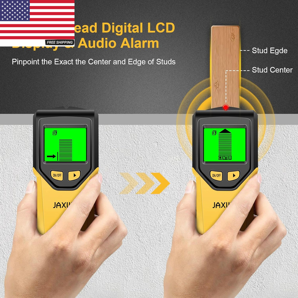 Stud Finder Wall Scanner - 5 in 1 Stud Finder Tool W/Microprocessor Chip and HD