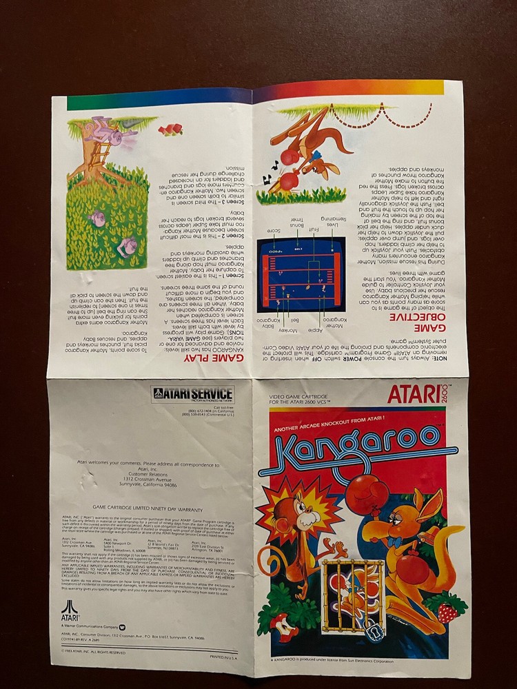 1983 Kangaroo Box & Instructions Only