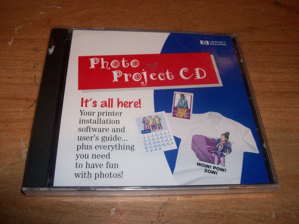 Hewlett Packard Photo Project CD ROM Software And User's Guide WIN 95 NEW