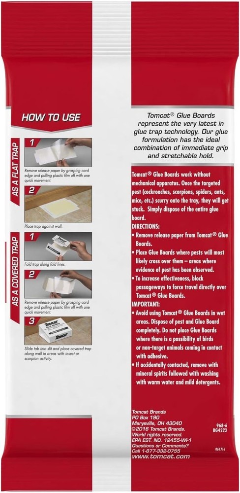 Ready-to-Use Glue Boards with Eugenol - Effective Pest Control Solution, 4 Pack