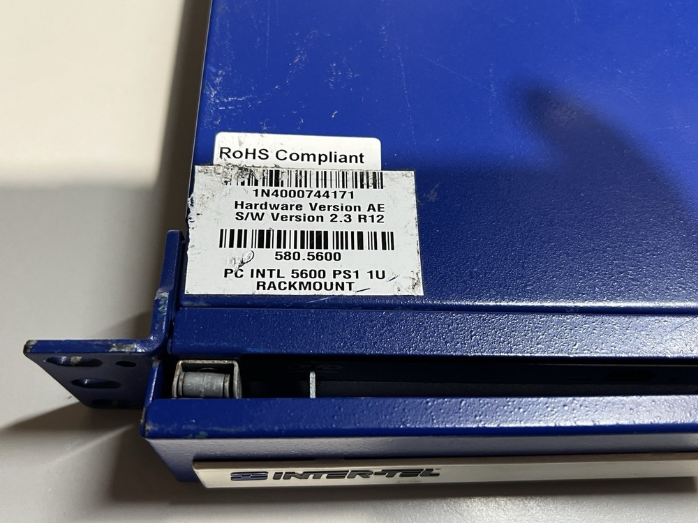 Inter-tel / Mitel 580.5600 PS1 IAWC WCRS 1U Call Processing Server