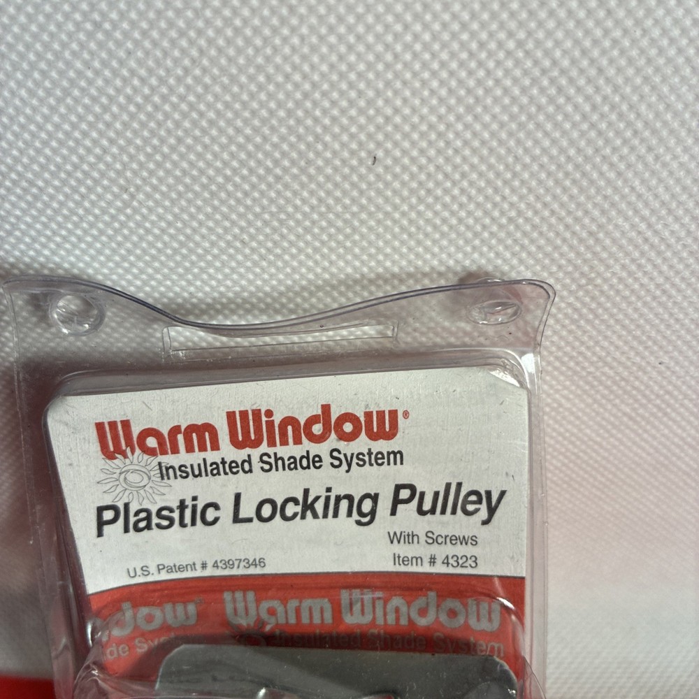 Plastic Locking Pulley ~ Warm Window Insulated Shade System ~ #4323 NIP