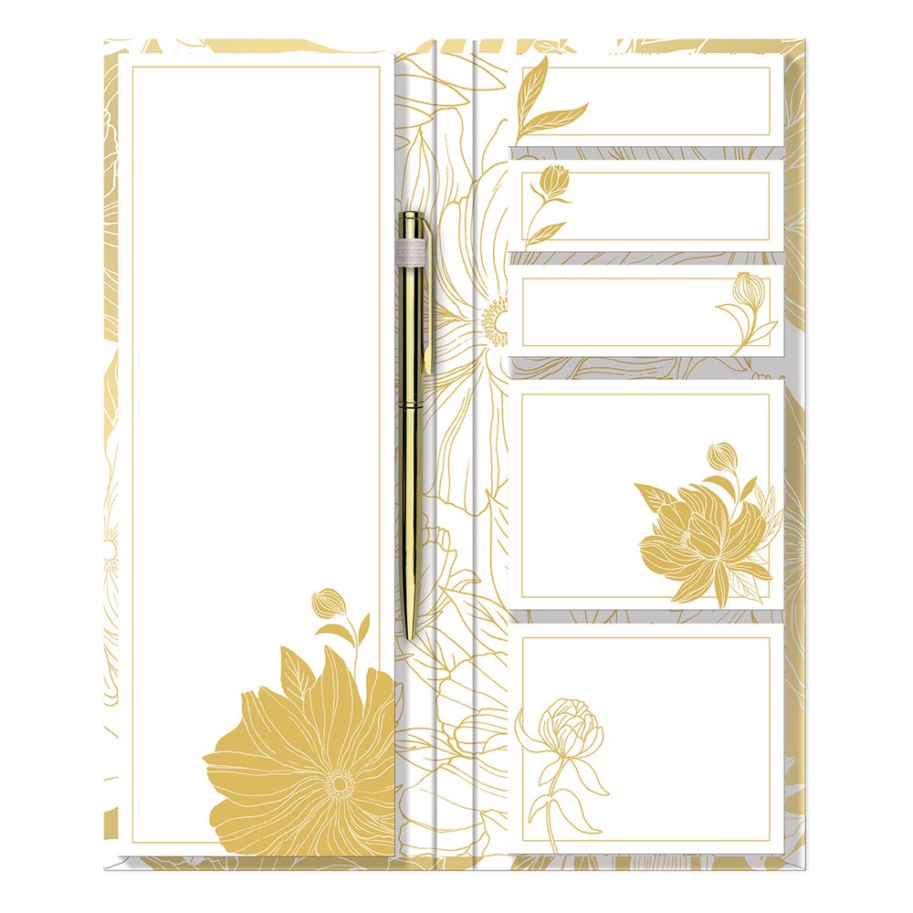 Punch Studio - Note-Folio, List Pad, Sticky Flags, Sticky Notepads & Gold Pen...