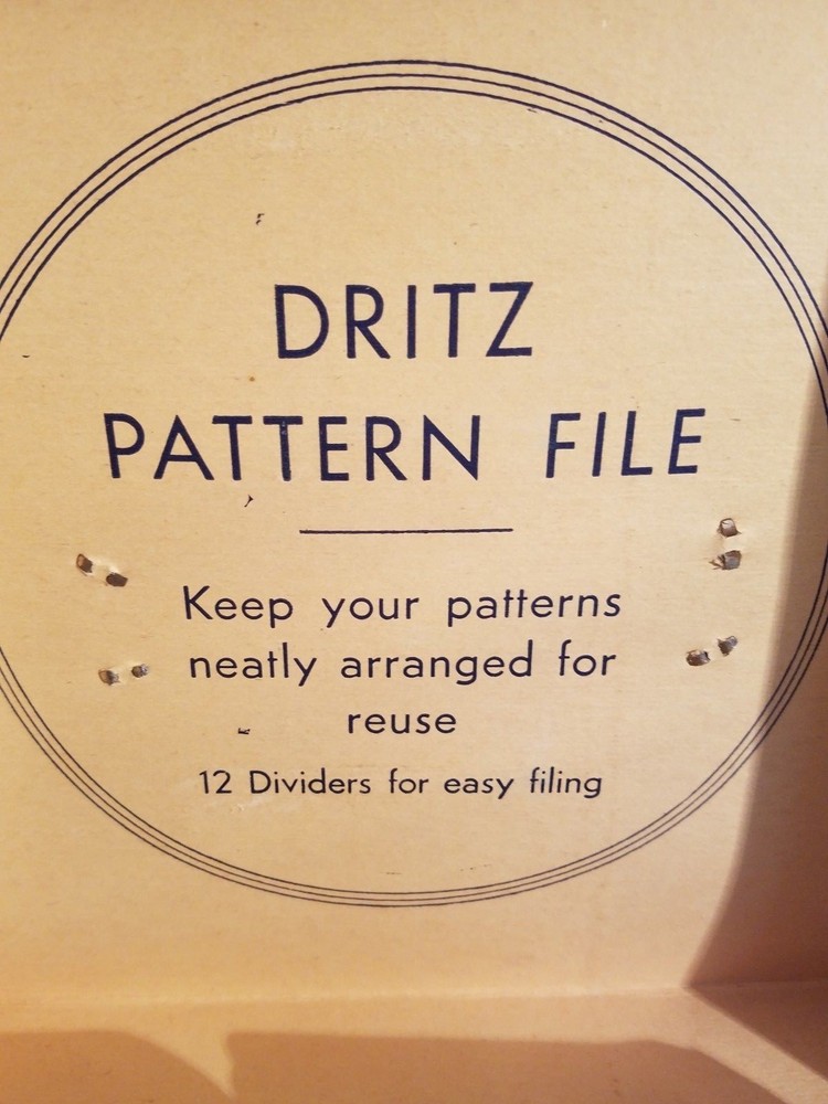 Vintage Dritz Sewing Pattern File Box