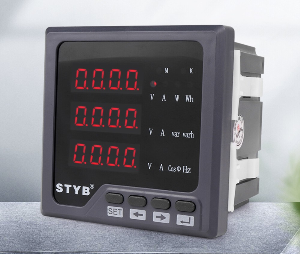 3-phase digital display multi-function current and voltmeter 485 communication
