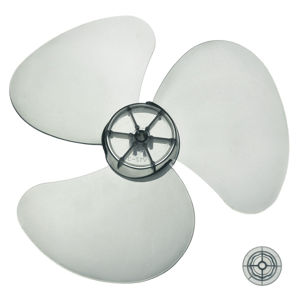 Plastic Fan Blades Replacement (12 Inch, Black) 3 Leaves Fits Table Models