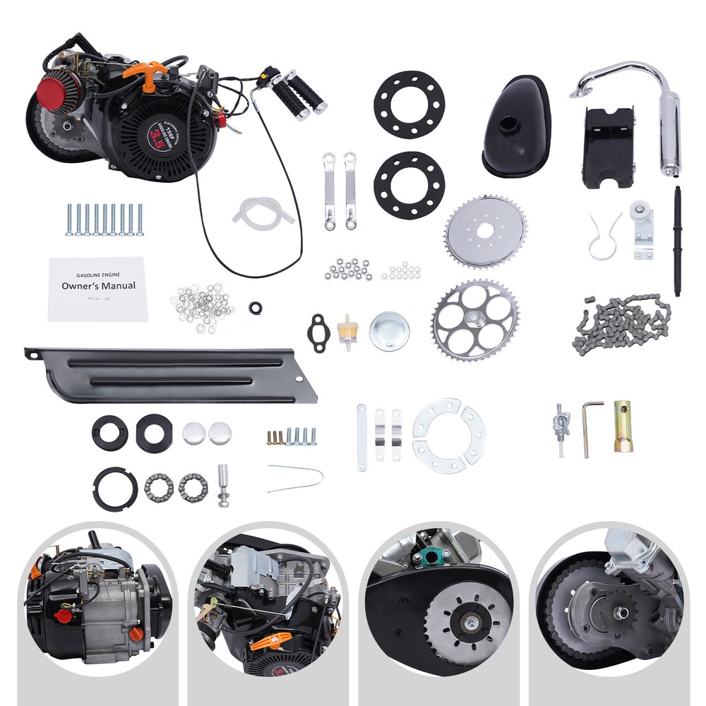 100cc 4 stroke Bicycle Engine Kit Set Gas Motorized Motor Bike Modified Engine