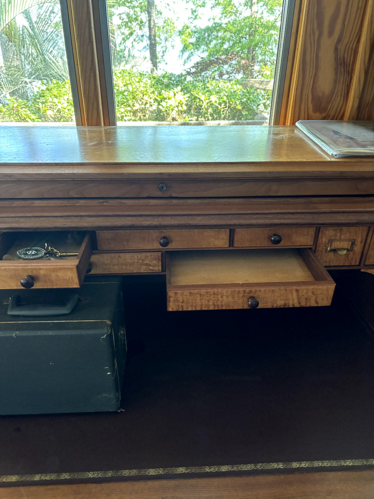 WOOTON DOUBLE ROTARY WALNUT DESK
