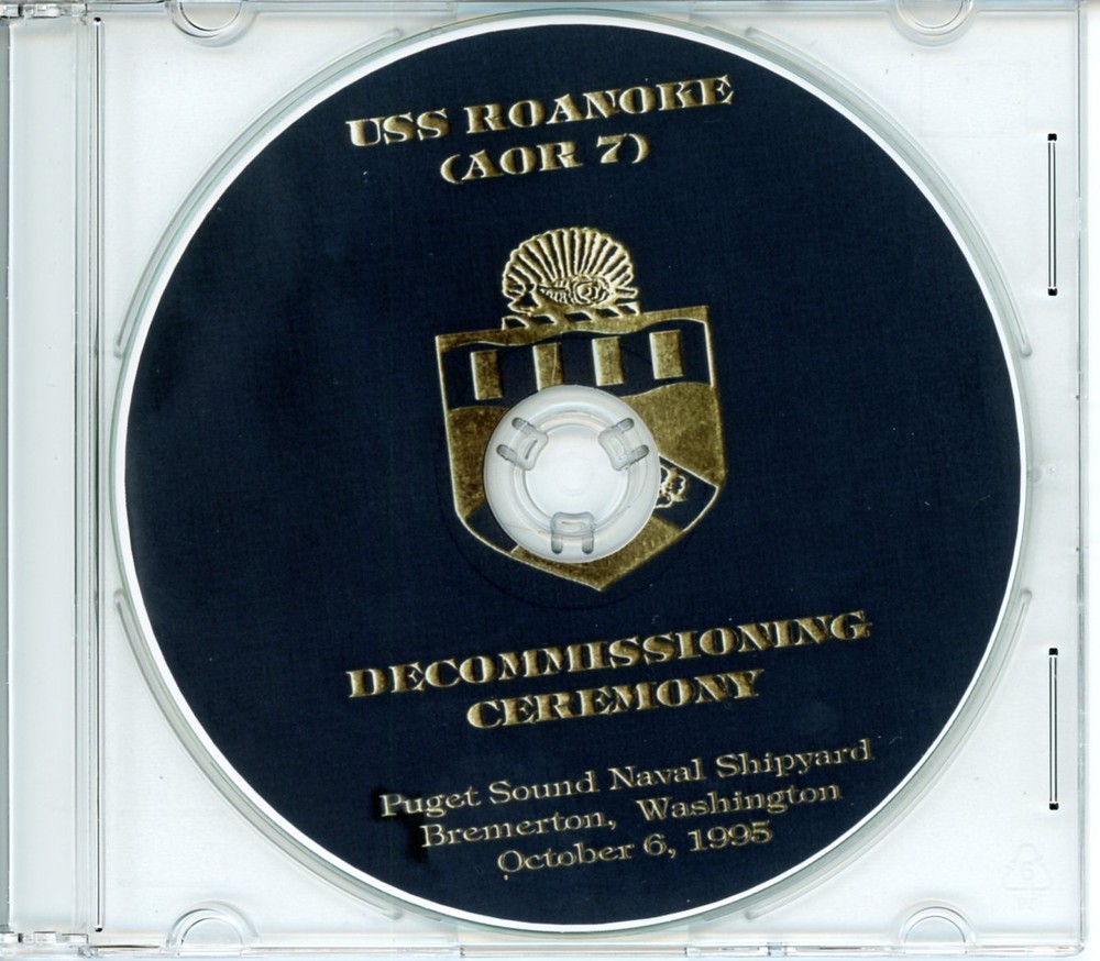 USS Roanoke AOR 7 Decommissioning Program 1995 on CD Navy