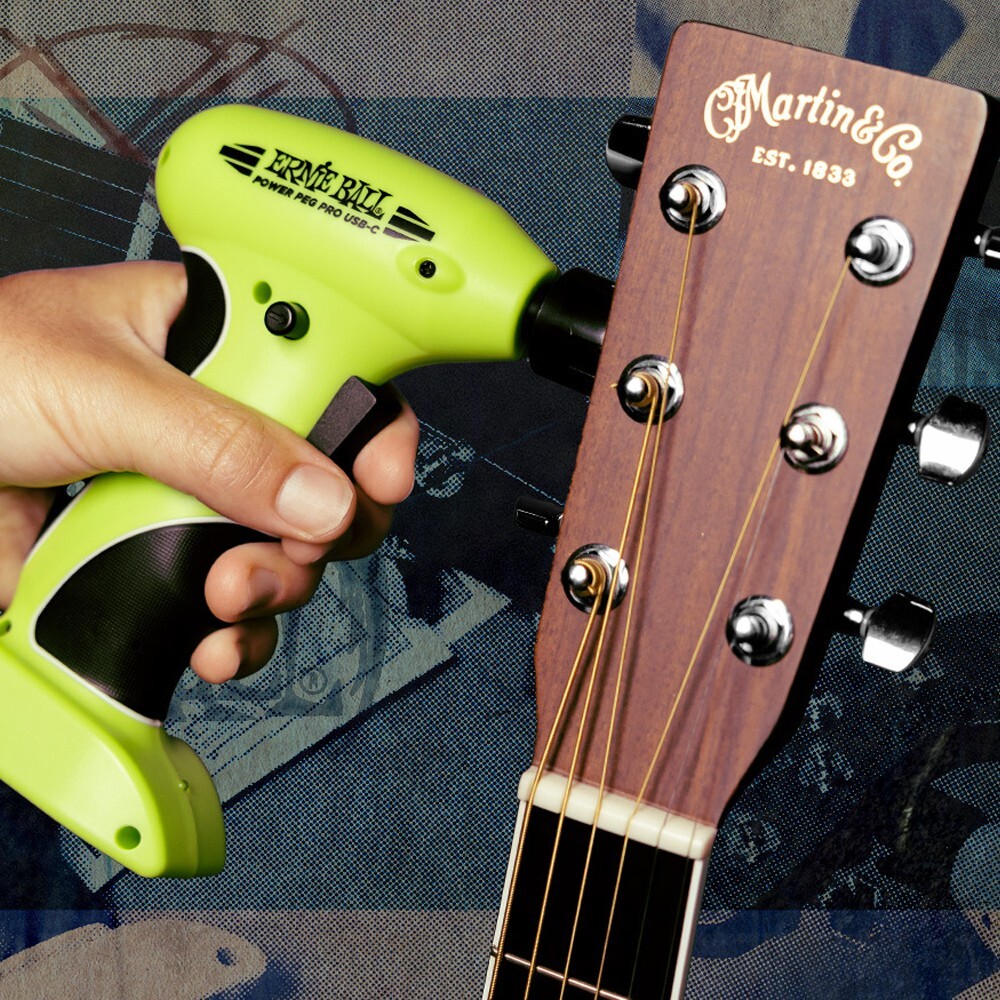 Ernie Ball P09626 Power Peg Pro USB-C Rechargeable String Winder