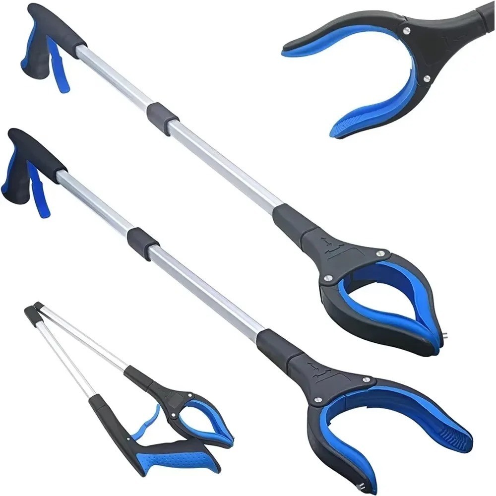 360° Rotating Trash Picker Grabber 80cm Foldable Lightweight Garbage Picker Tool