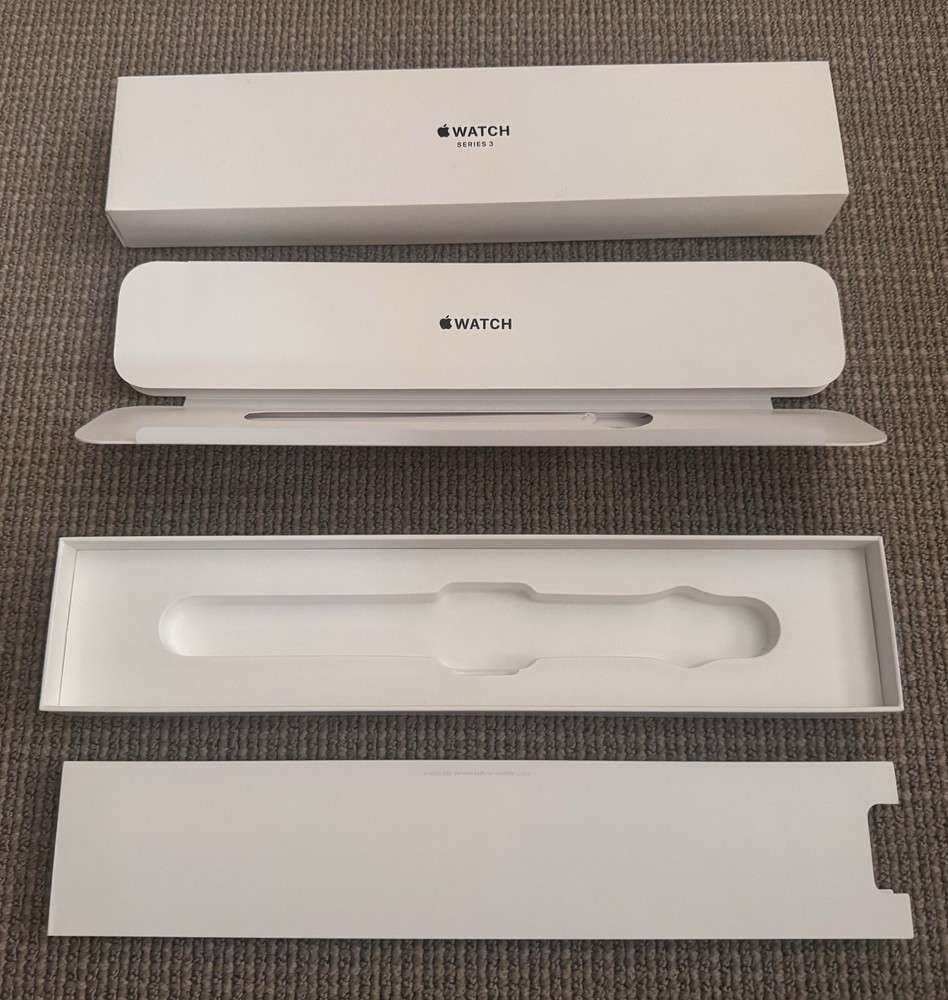 Used EMPTY BOX Apple Watch Series 3  Original Packaging 38 mm Case No Paperwork