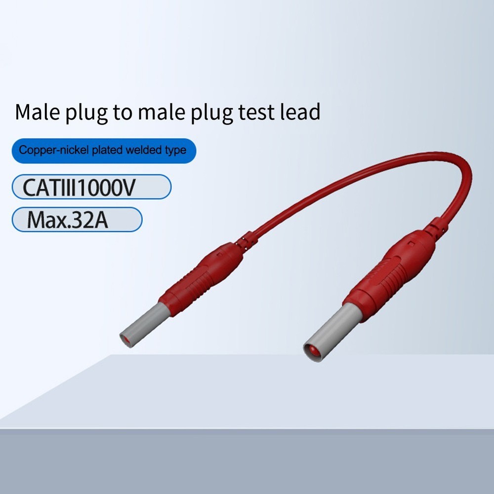Flexible PVC 2PC Banana Leads for MultiMeter Testing Cable 100cm Length