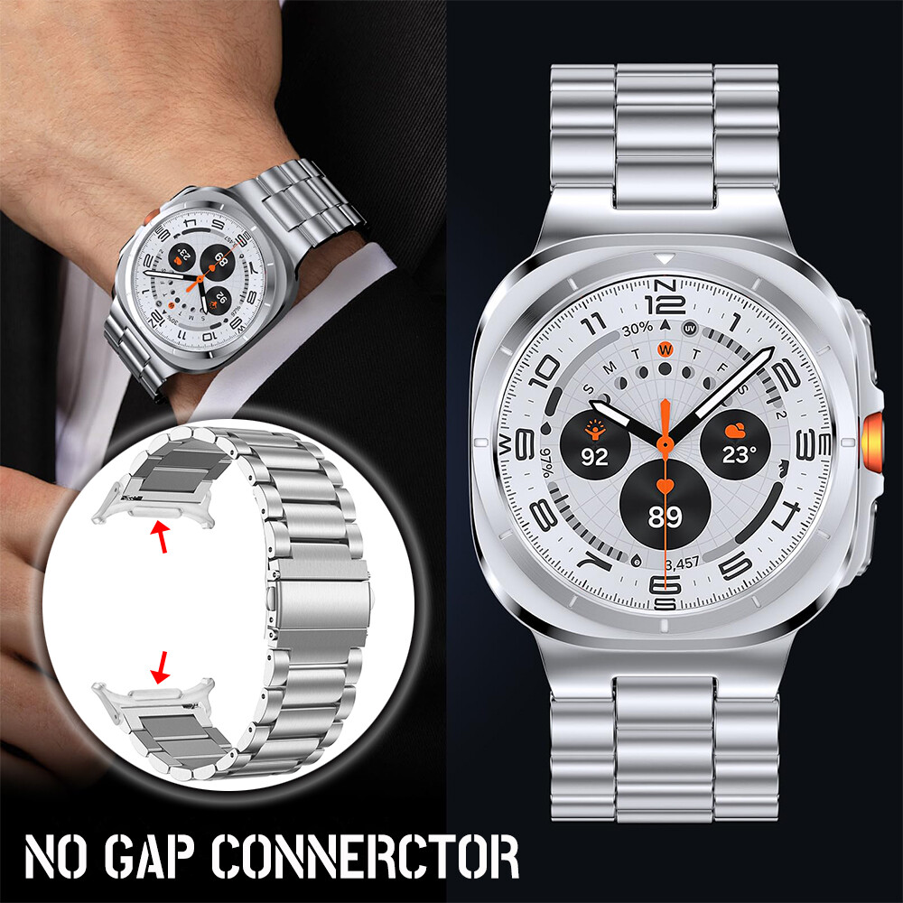 For Samsung Galaxy Watch 7 Ultra 47mm Stainless Steel Metal Band Strap Bracelet