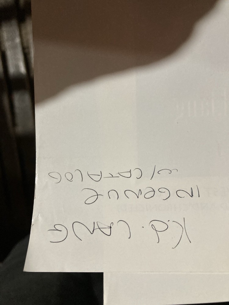 K.D. Lang 1993 Promo Poster Ingenue With Album Catalog K