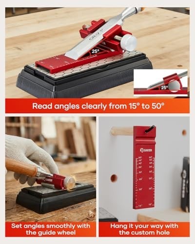 Precision Digital Angle Finder & Sharpening Guide - Woodworking Tool for Chisel