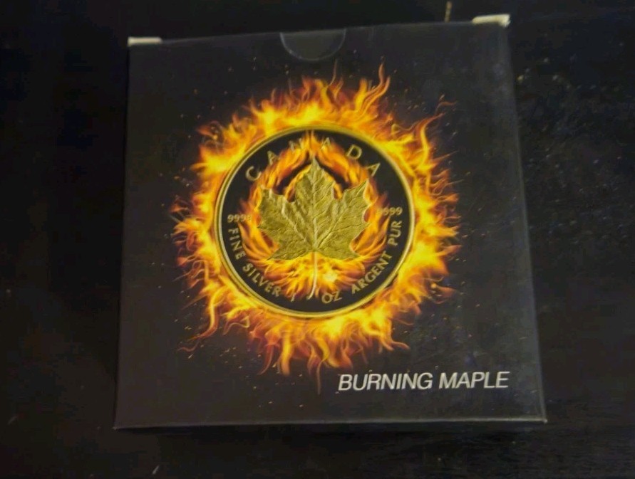 Canada 2015 $5 Burning Maple Silver Coin 375/500