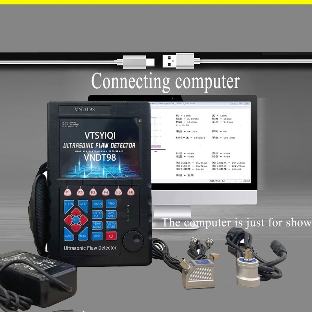 Ultrasonic Flaw Detector Machine with Range 0~10000mm USB Interface PC Software