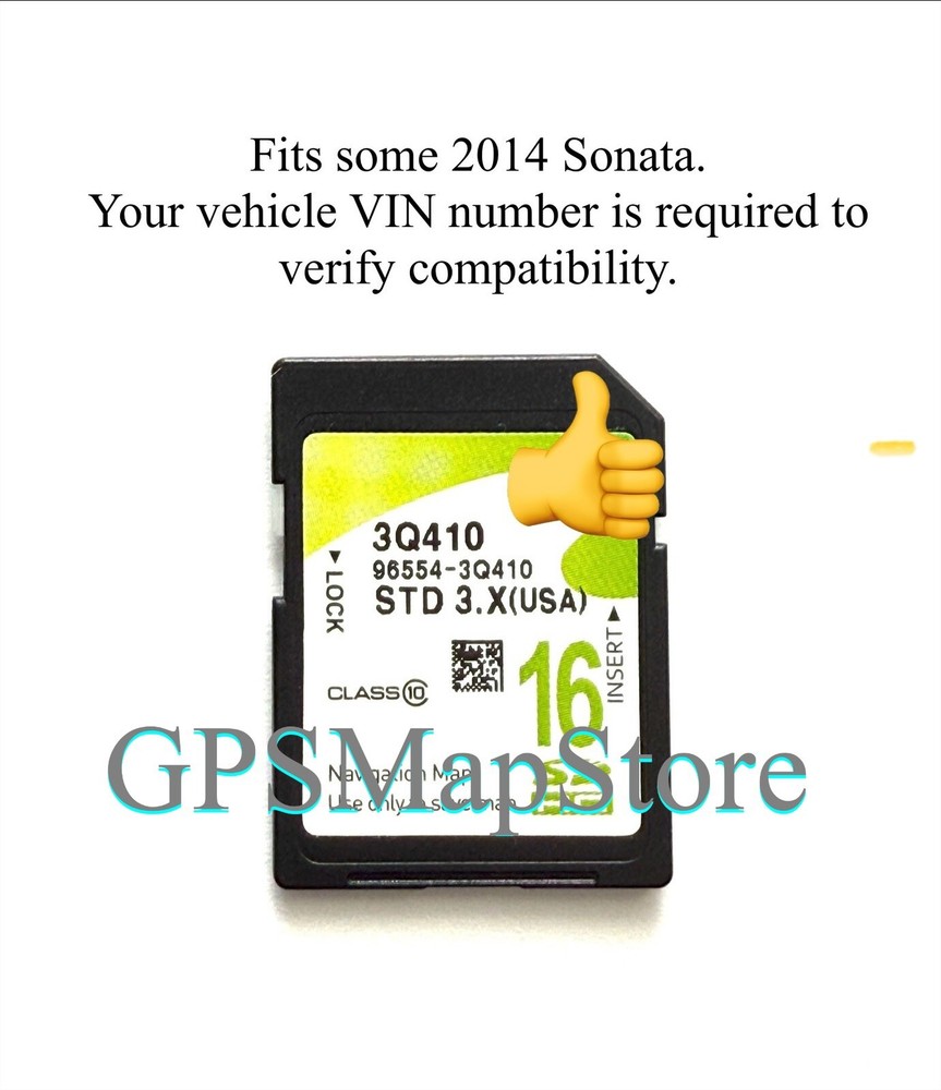 2014 Sonata GPS Navigation DATA SD Card U.S CAN Map *Please Read Description