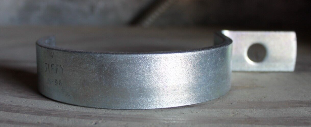 Jiffy H-96 4" 1-Hole Pipe Strap