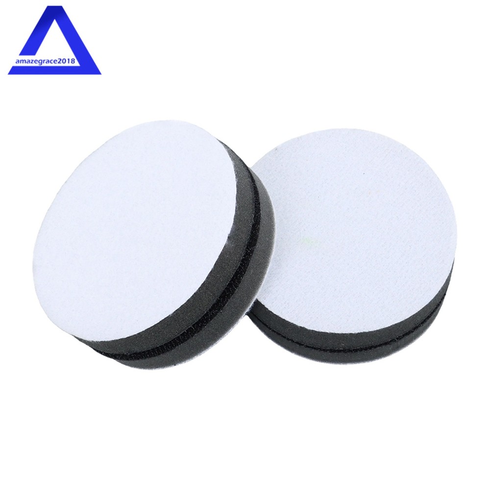 10 Pack 3 Inch (75mm) Foam Interface Pad, Hook and Loop Soft Foam Buffing Pad