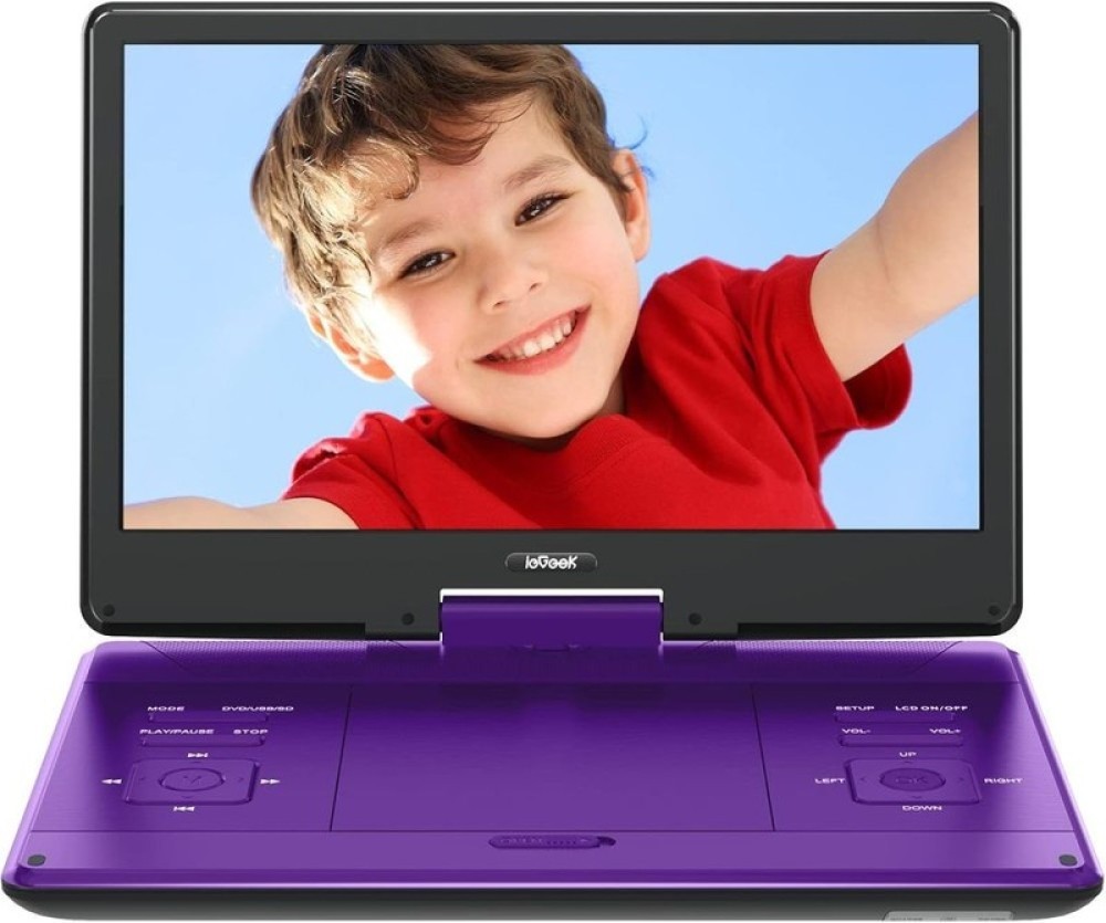 ieGeek Portable DVD Player with Massive 14" HD Screen, 5H Battery & High Volume