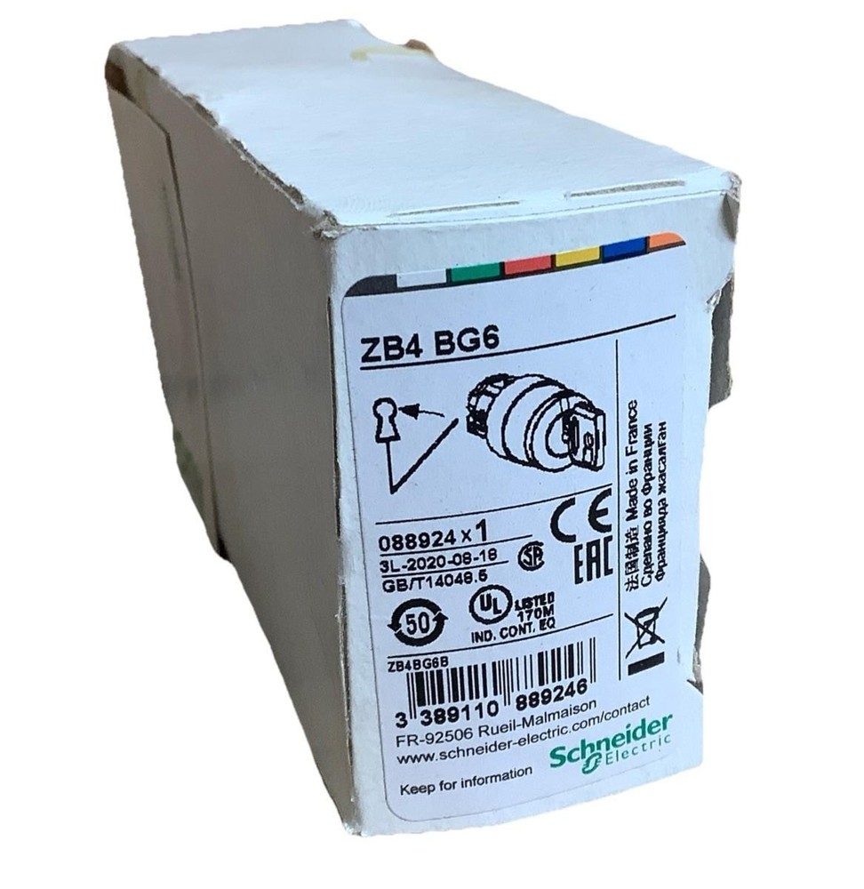 Schneider ZB4 BG6 Head For Key Selector Switch Spring Return Right To Left