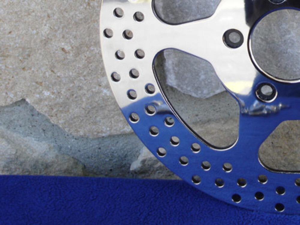 11 1/2" POLISHED STAINLESS STAR REAR BRAKE ROTOR FOR HARLEY 84-UP