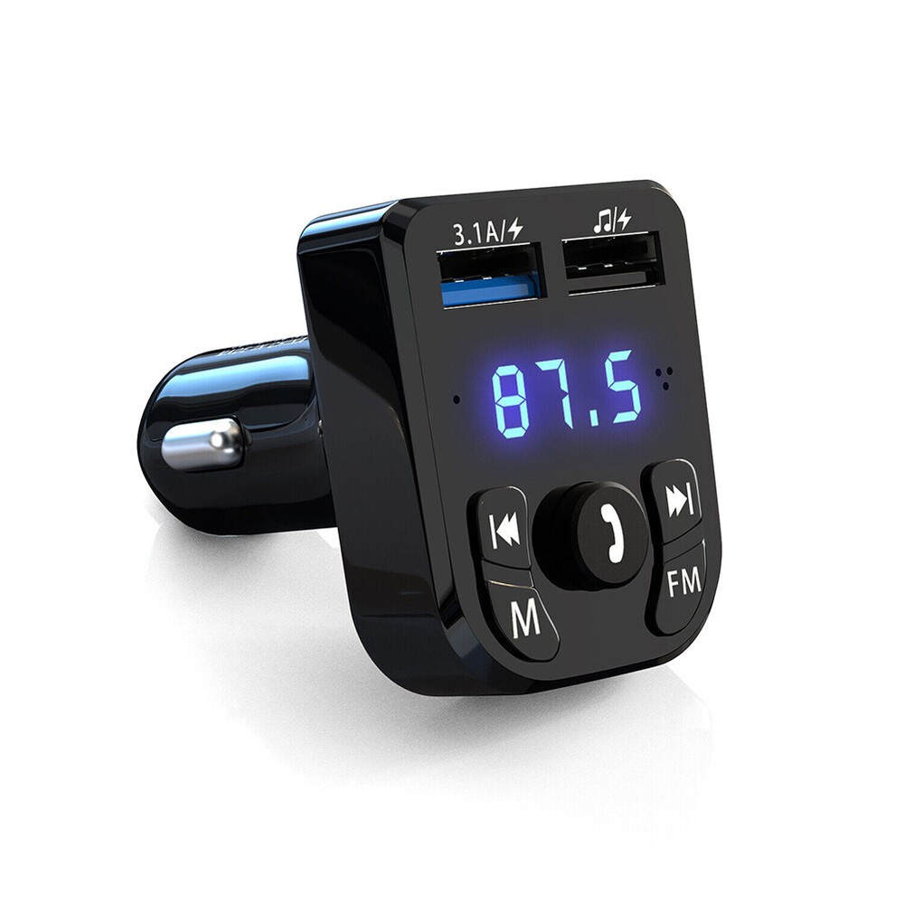 US 1-2 Pc Bluetooth 5.0 FM Transmitter Car Adapter 2-USB PD Charger Wireless AUX