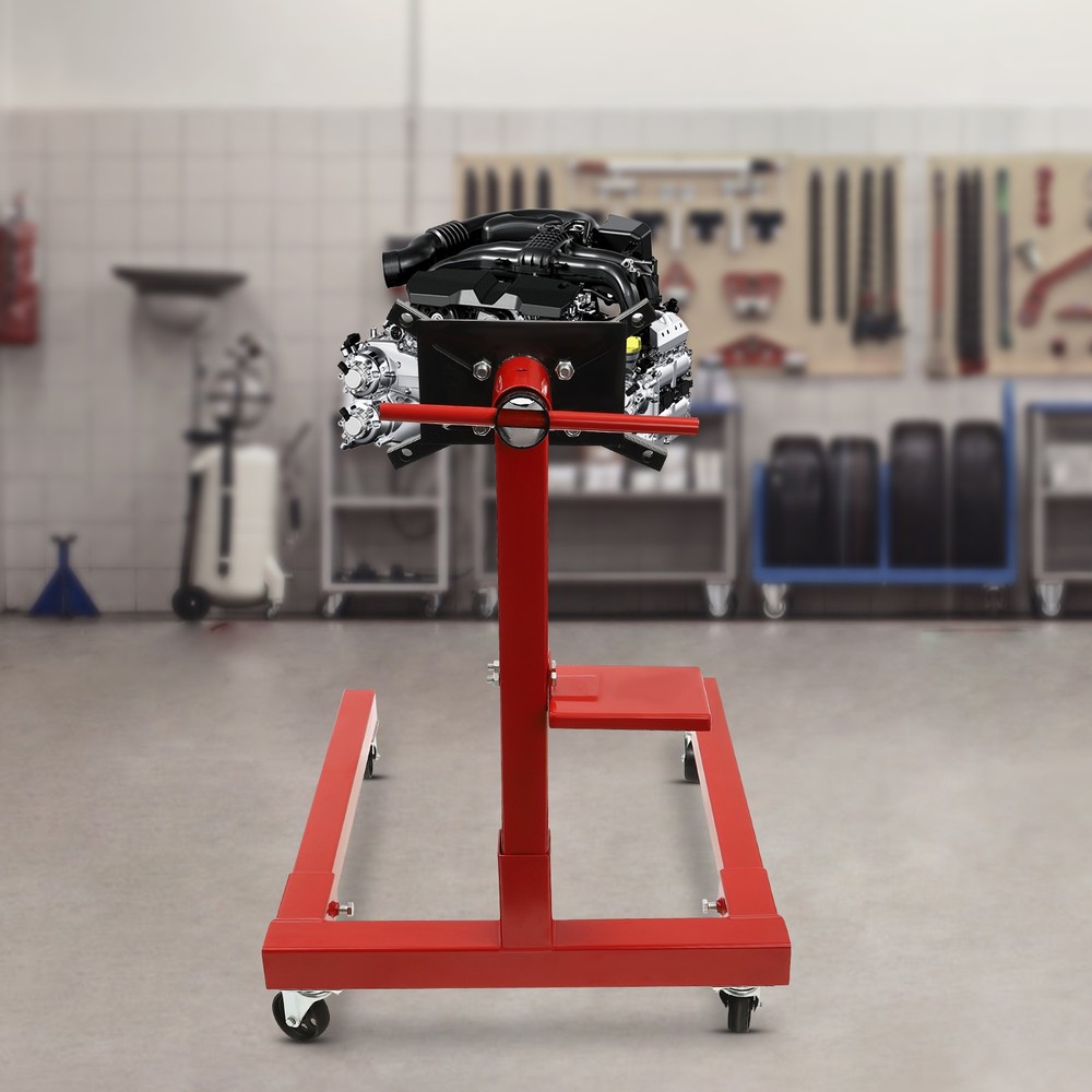 Rotating Engine Stand 360° Adjustable Head 1,250 lb Capacity Red