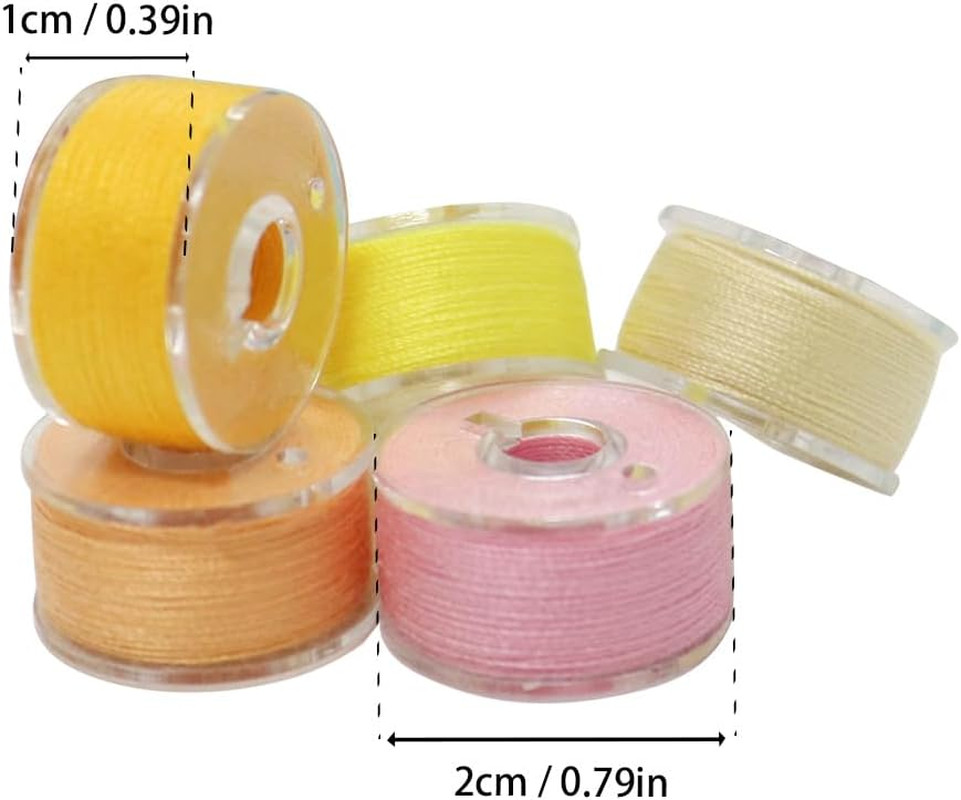 36 Pcs Bobbins and Sewing Threads with Bobbin Case, Assorted Colors Sewing Threa