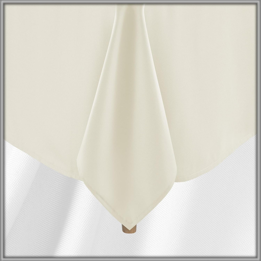 90 X 156 Inch Rectangular Tablecloth, Washable Polyester Fabric Table Cloth for