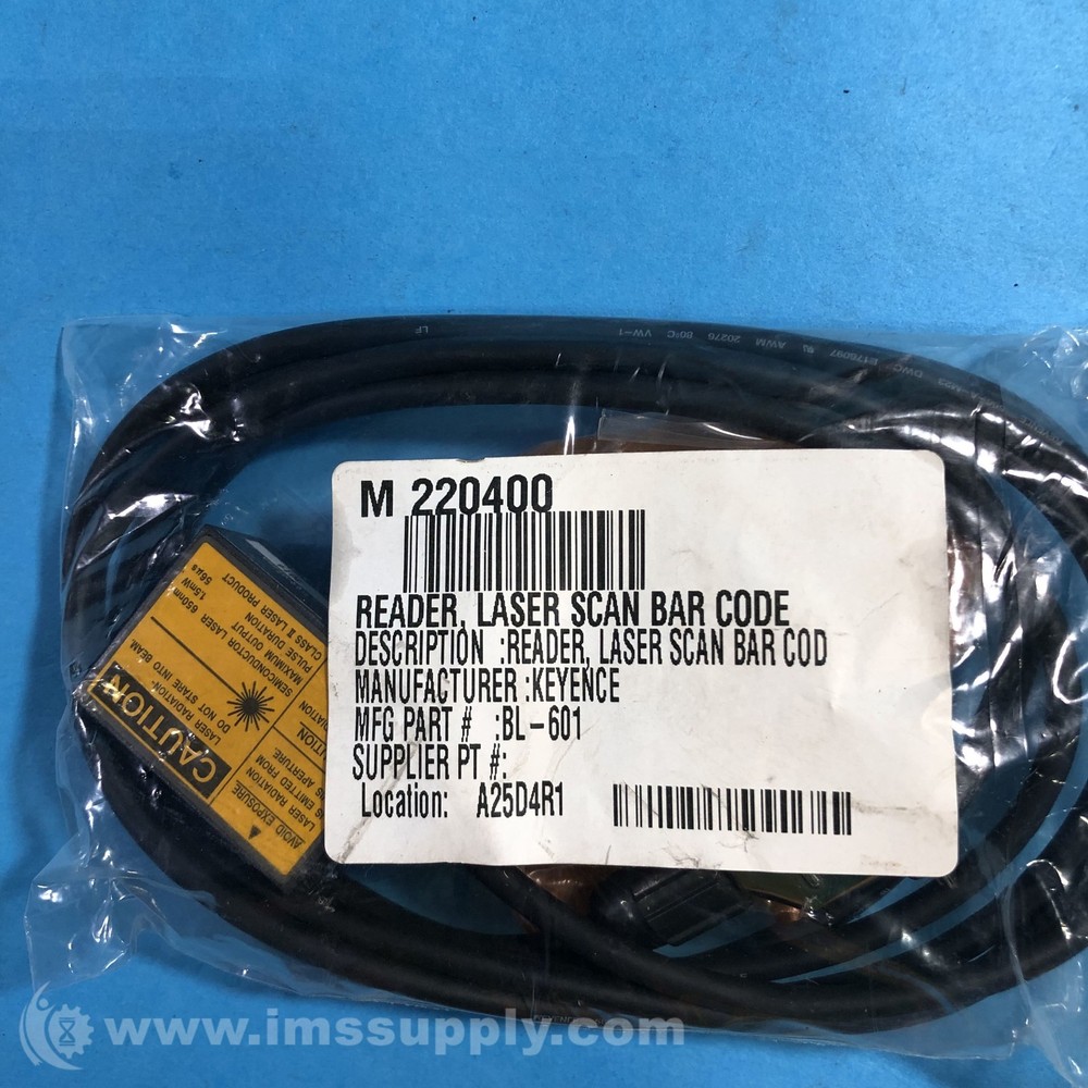 KEYENCE BL-601 Ultra Small Laser Barcode Reader, Standard Type FNIP