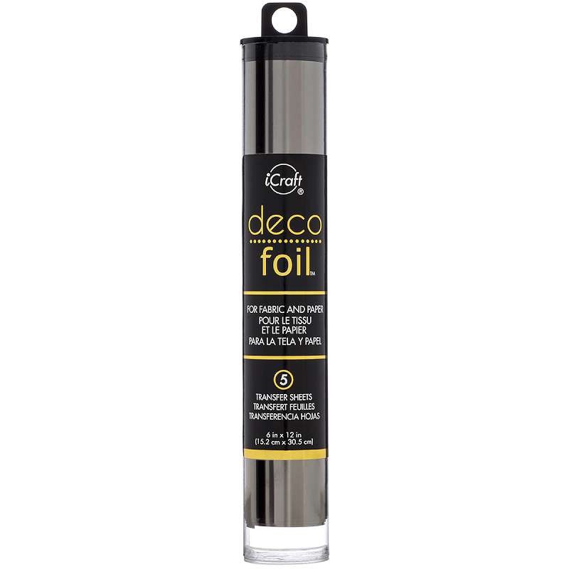 Deco Foil Transfer Sheets 6"X12" 5/Pkg Pewter