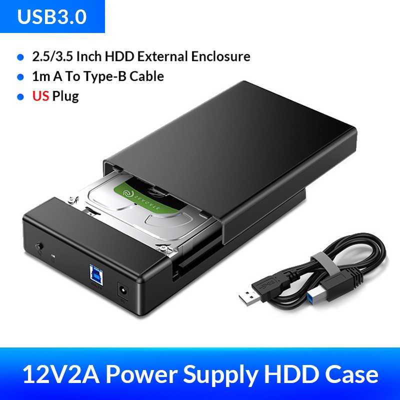 ORICO 2.5\"/3.5\" External Hard Drive Enclosure USB3.0 SATA HDD/SSD Case 18TB
