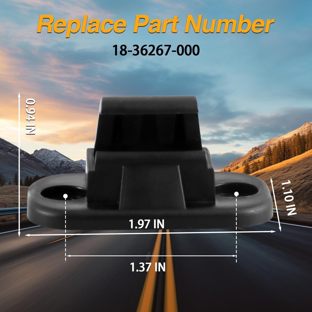FUSCH 2PCS Sun Visor Retainer Clips Compatible with Freightliner Black