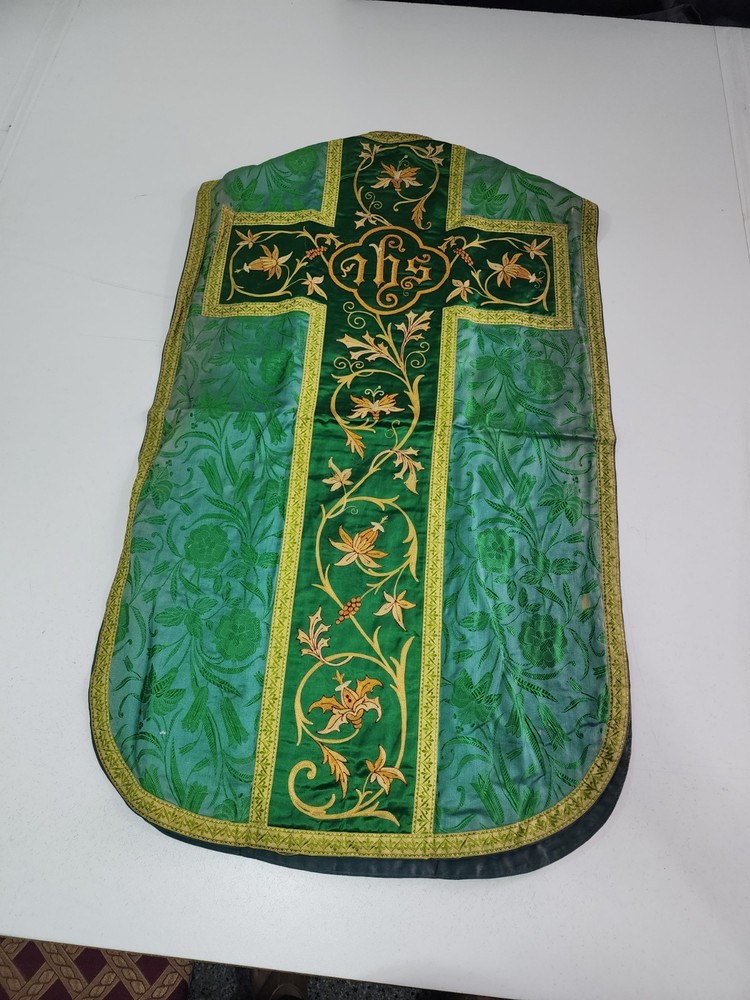 Antique Hand Embroidered Chasuble