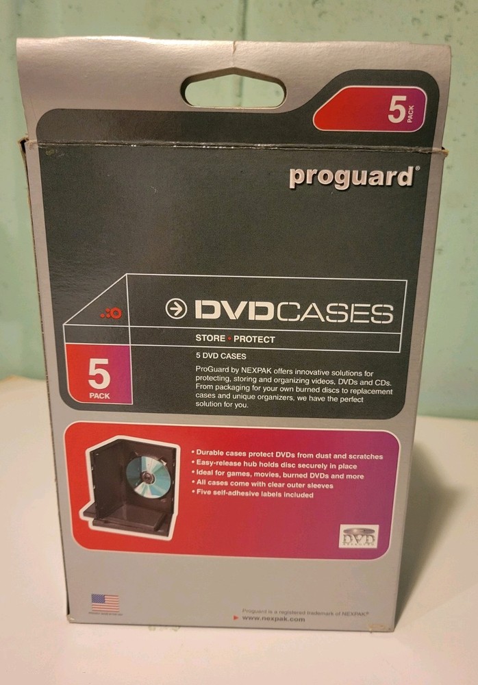 Proguard 5pack DVD Cases Black