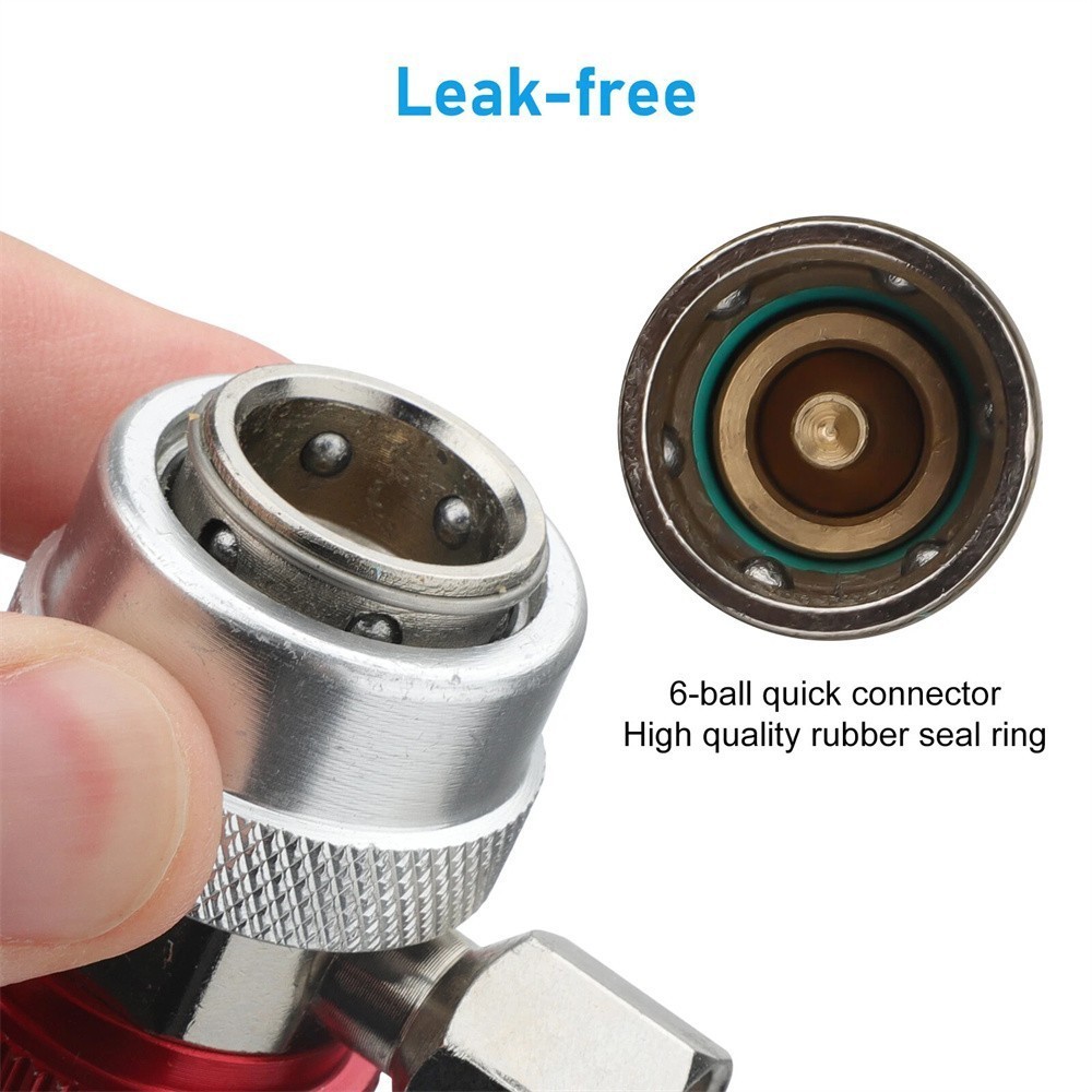 2Pack R134A Quick Connector Adapter Coupler Auto AC Manifold Gauge Low/High HVAC