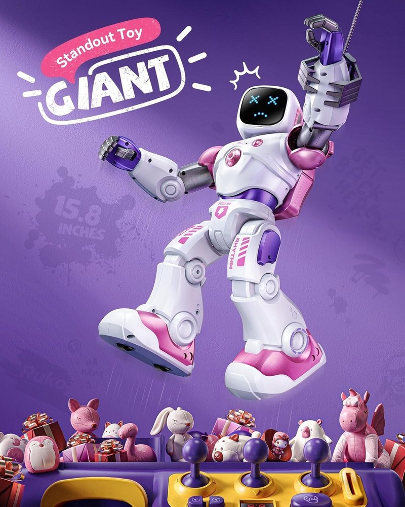 Children's 15.8" Programmable Robot - Dance, Music & Learning Fun for Ages 4-9