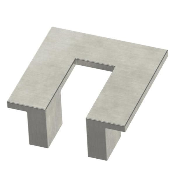 1-1/4" Square Cutout Pull Satin Nickel