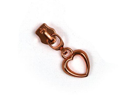 Zipper Pulls Copper - Heart (Size #5) from VOODOO RABBIT