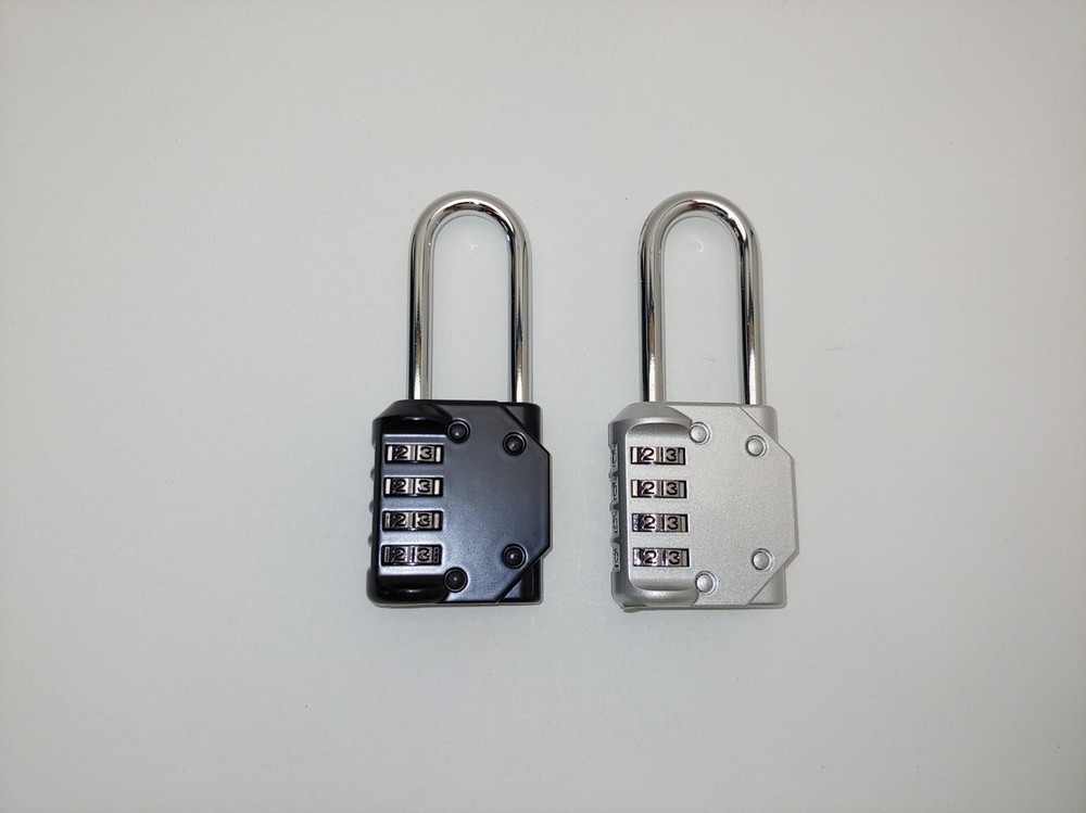 2 Trailer Hitch Coupler Locks Resettable Combination Padlocks 2.24" Long Shackle