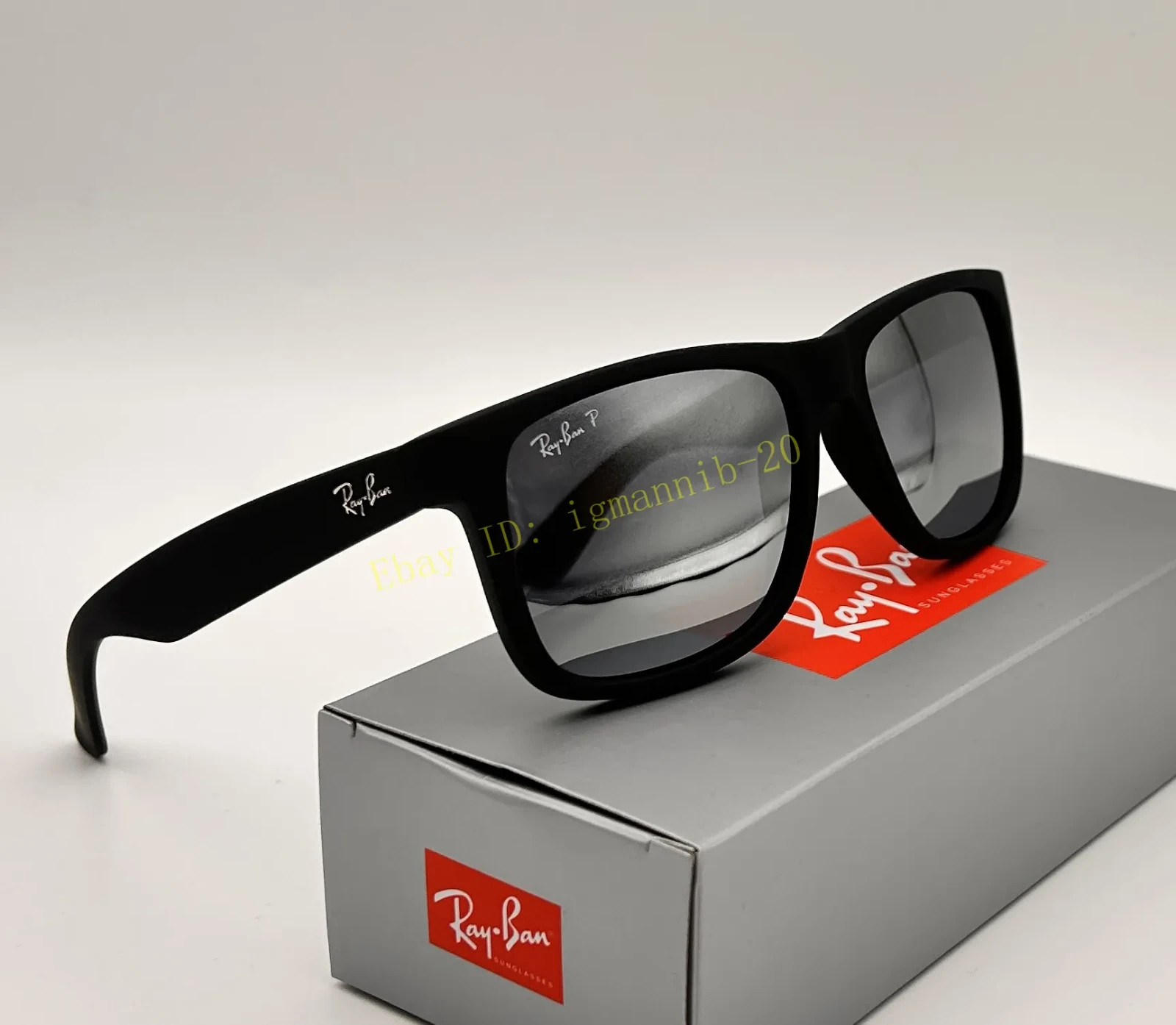 Ray-Ban RB4165 622/6G Justin Polarized Sunglasses Grey Mirror Silve Lens 54mm UV