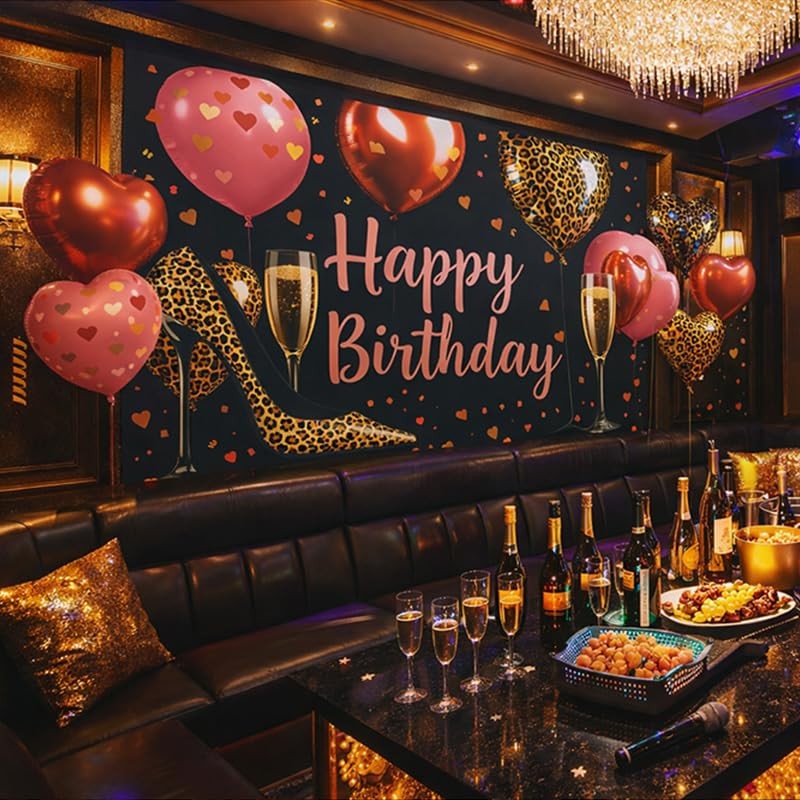 ActFirst Happy Birthday Backdrop, 71 x 43 inches, Polyester Material, Wall Decor