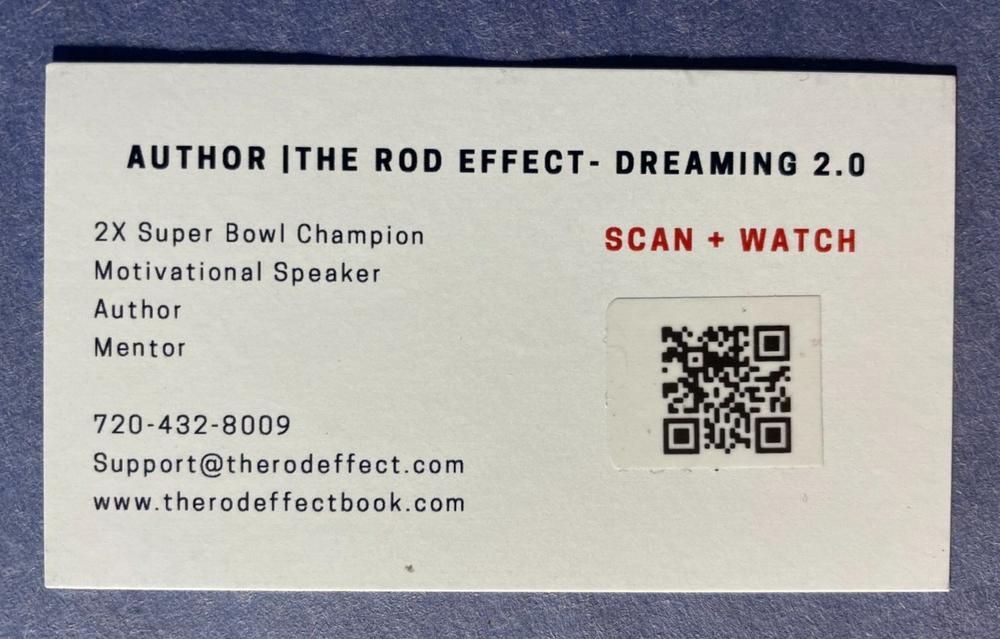 ROD SMITH BUSINESS CARD - BRONCOS