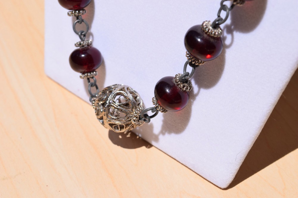 AMBER BEAD NECKLACE FROM EGYPT! (#2)