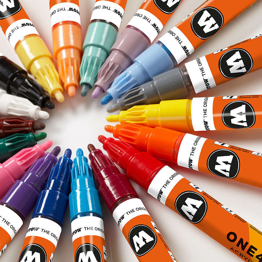 Molotow ONE4ALL 127HS 2MM Single Acrylic Paint Markers Graffiti Art Supplies