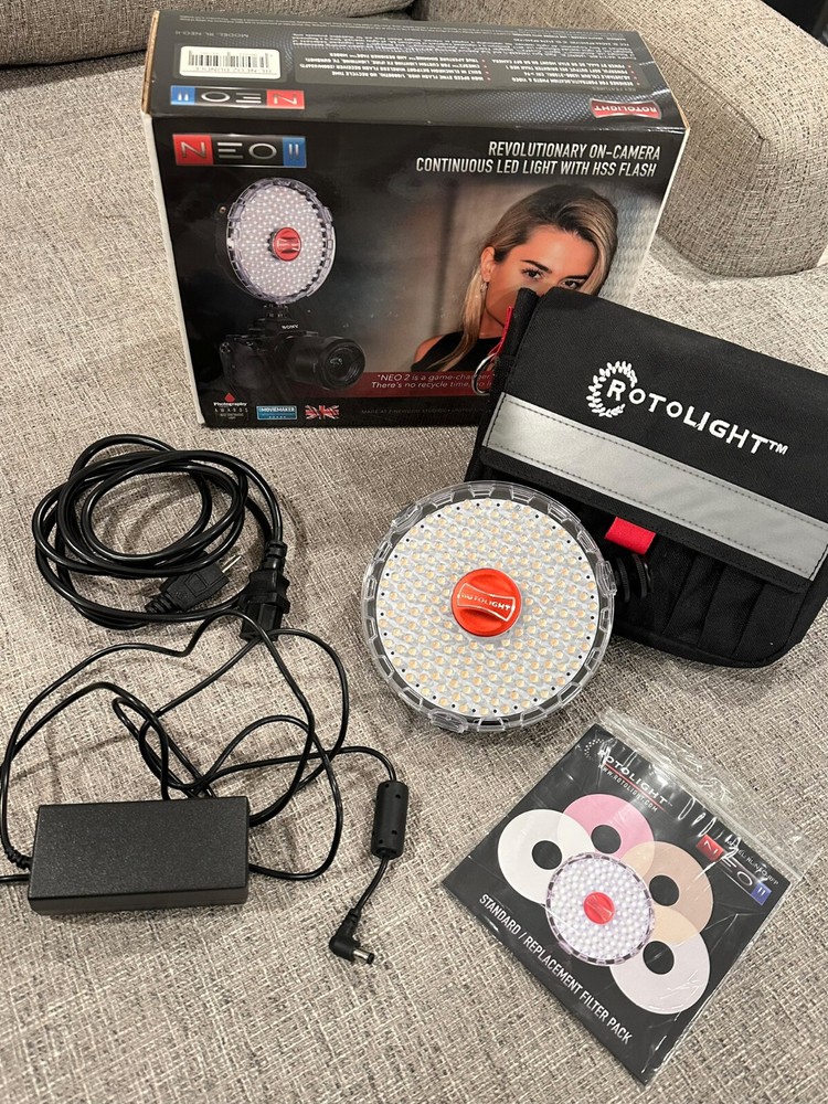 Rotolight NEO 2 LED Camera Light, Continuous Adjustable Color with Built in High