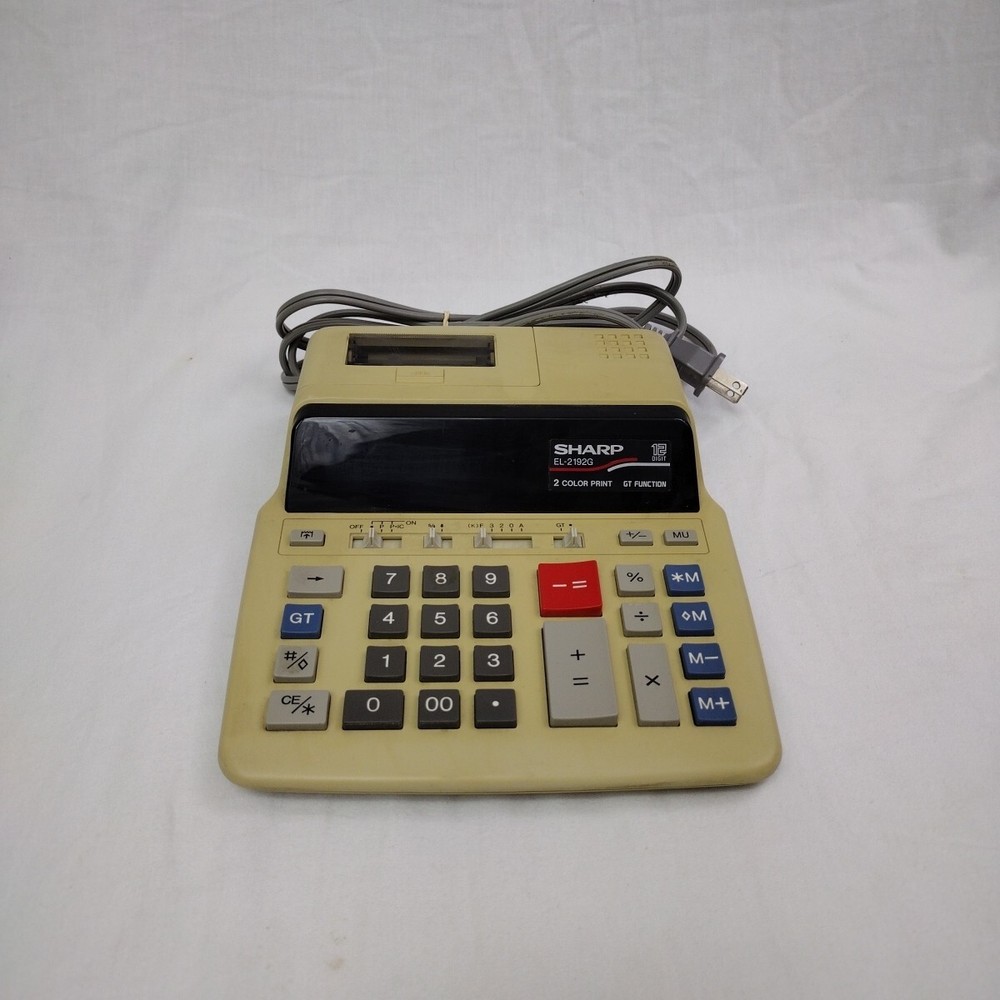 VINTAGE SHARP EL-2192G ELECTRONIC CALCULATING MACHINE- NO PRINTER FUNCTION